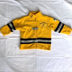 Kid Zone Firefighter Fleece Zip Up Yellow Jacket